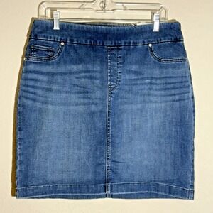 Chico's Golf Skort Womens 14 (1.5) Blue Distressed Activewear Pickleball Tennis